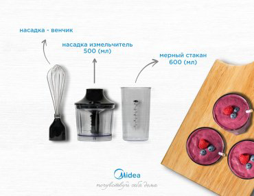 Блендер Midea MC-BL501 черный купить,NaN