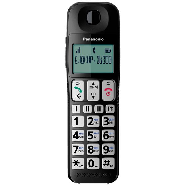 Радиотелефон Panasonic DECT KX-TGE110UCB черный - ForteMarket Радиотелефон Panasonic DECT KX-TGE110UCB черный купить,0