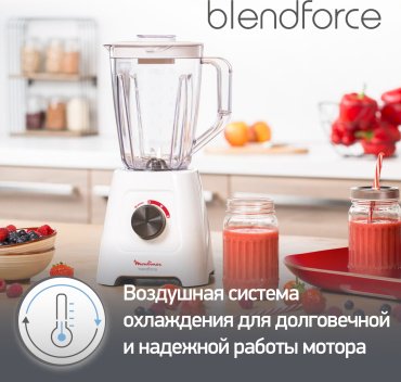 Блендер Moulinex BlendForce 2 LM420110 белый купить,22990