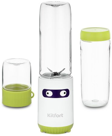 Блендер Kitfort Shake and Take KT-3033-2 белый, зеленый