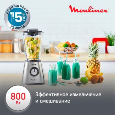 Блендер Moulinex LM439D10 серебристый купить,47990