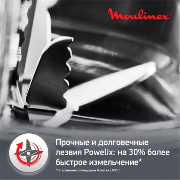 Блендер Moulinex LM439D10 серебристый купить,47990