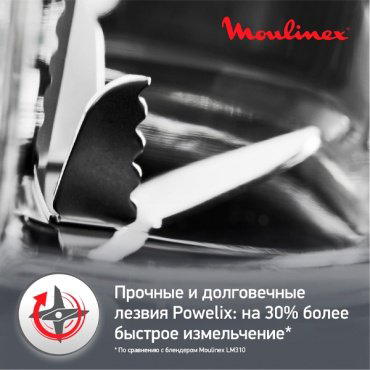 Блендер Moulinex LM439D10 серебристый купить,47990