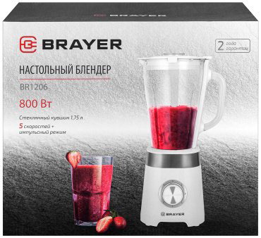 Блендер BRAYER 1206BR белый купить,NaN