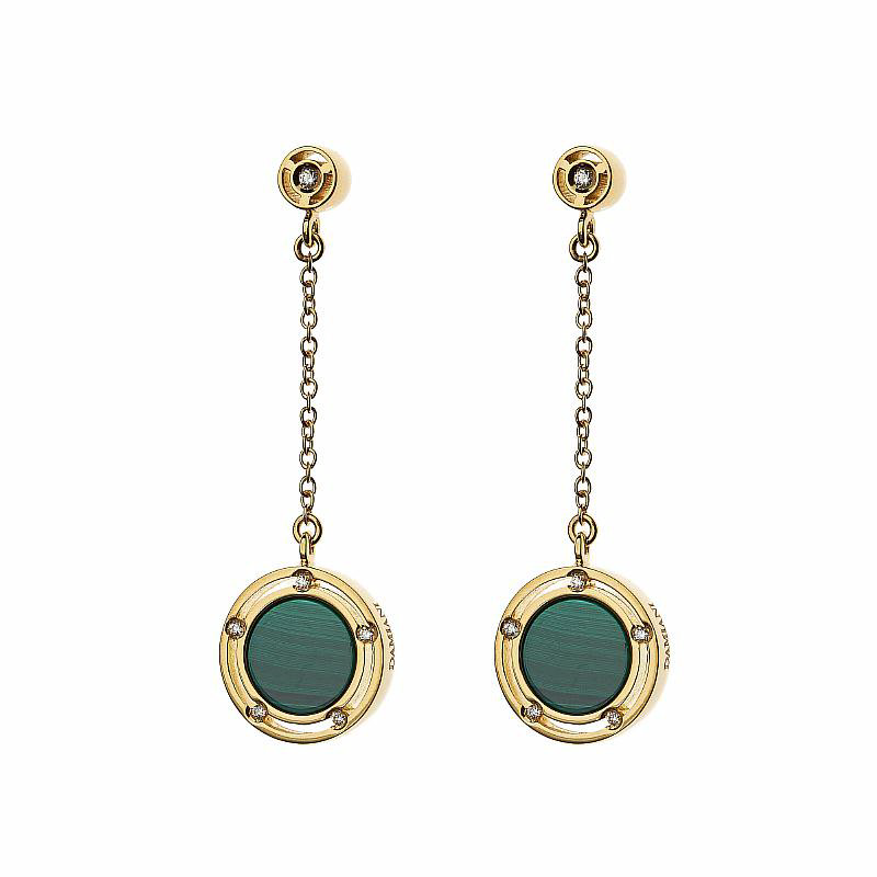 Серьги Damiani 14502 д 8,6гр 0,072ct 1ct. купить,NaN