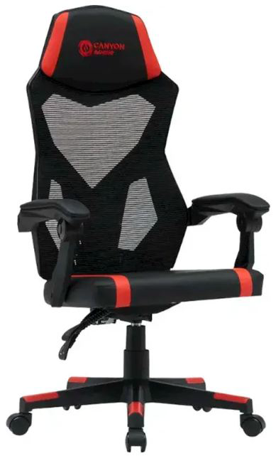 Игровое кресло Canyon Flow CNE-MCH01 Черный/Красный купить,NaN