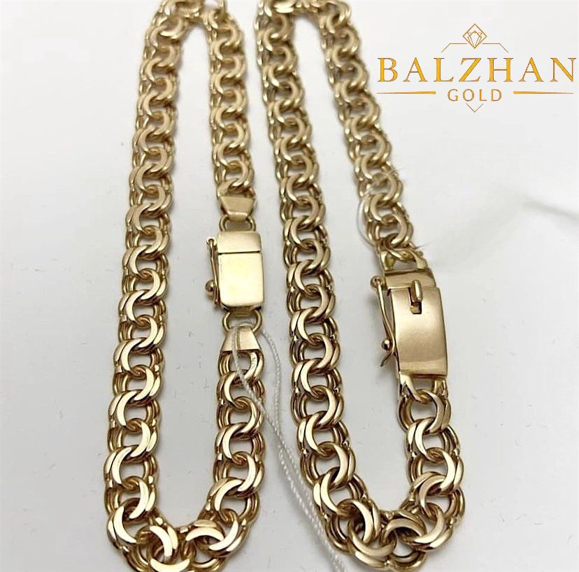 Браслет Dani DANI-BR-422 длина 21 см, вес 9.05 г золото, плетение бисмарк купить,NaN