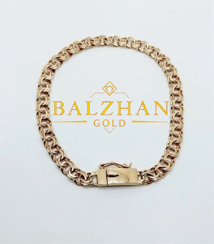 Браслет Dani DANI-BR-451 длина 22 см, вес 9.09 г золото, плетение бисмарк купить,NaN