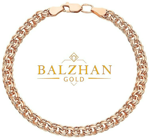 Браслет Dani BALZHAN GOLD-6829 длина 19 см, вес 3.01 г золото, плетение бисмарк