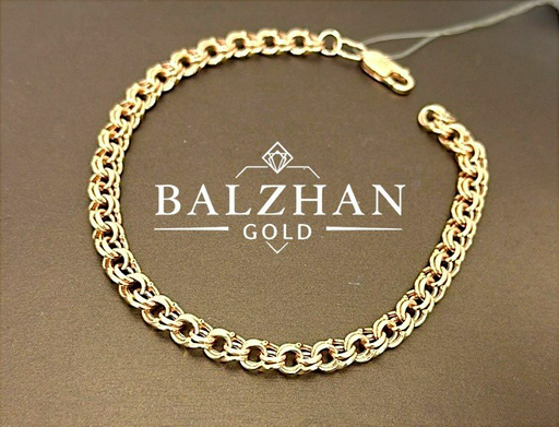 Браслет Dani BALZHAN GOLD-6829 длина 19 см, вес 3.01 г золото, плетение бисмарк