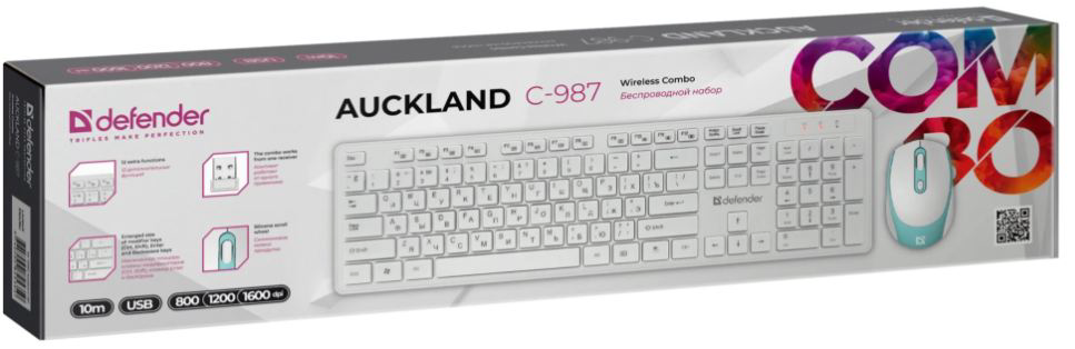 Клавиатура Defender Auckland C-987 White купить,NaN