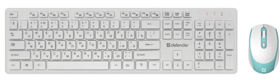 Клавиатура Defender Auckland C-987 White купить,NaN