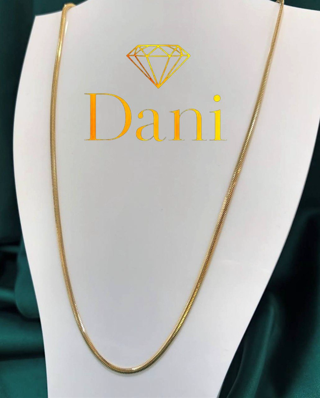 Цепь Dani DANI-B-S-SEP-059 длина 50 см, вес 5.56 г золото, плетение снейк купить,NaN
