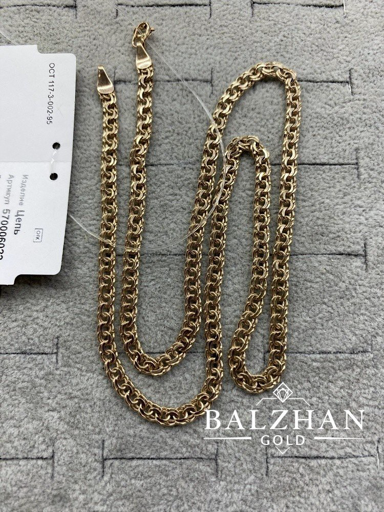 Цепь Dani BALZHAN GOLD-8529 длина 55 см, вес 5.91 г золото, плетение бисмарк купить,NaN