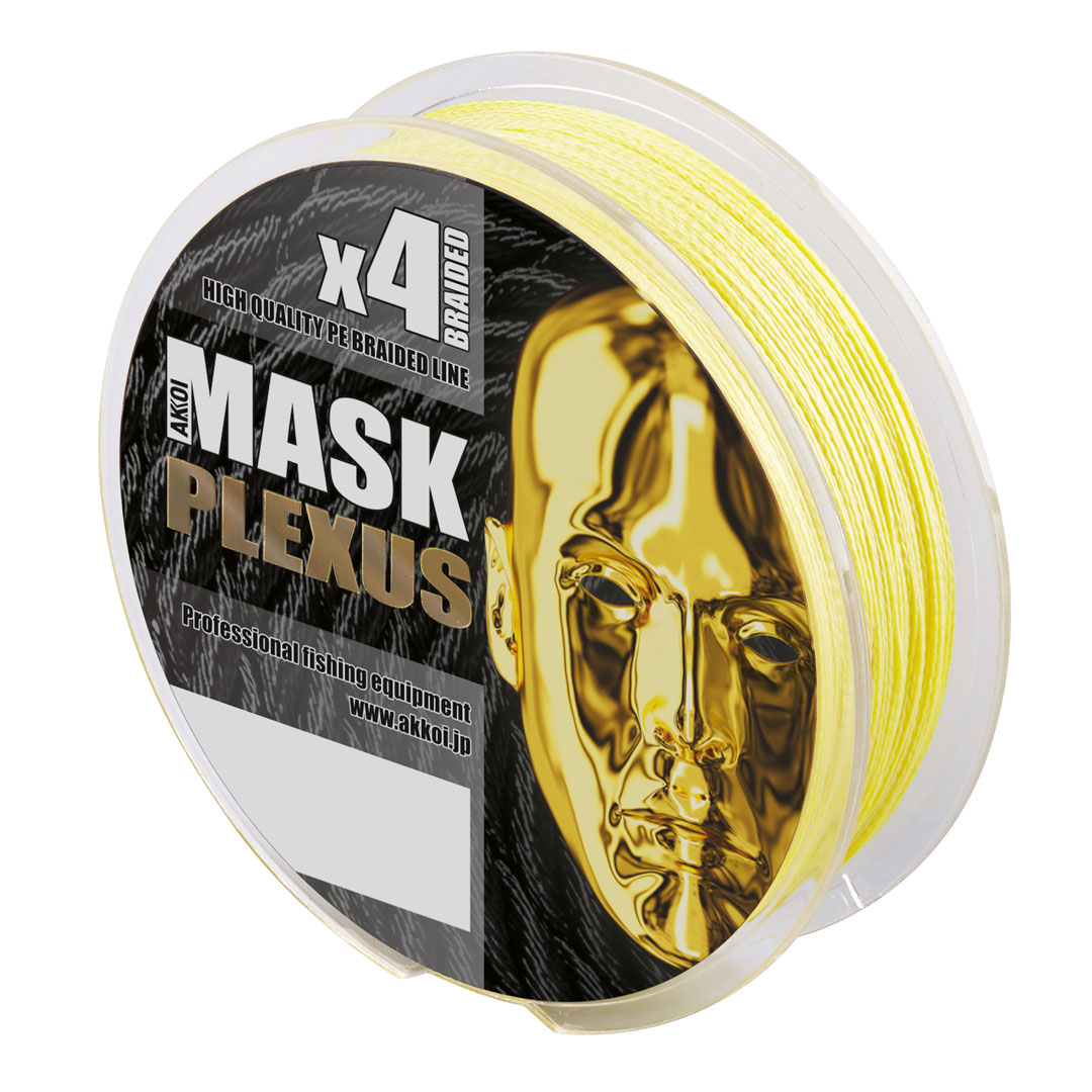 Леска плетёная Akkoi Mask Plexus yellow 150 м 0,18 мм желтая купить,0