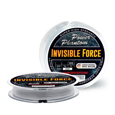 Леска Power Phantom Invisible Force Clear 100 м 0,14 мм 2,6 кг прозрачная