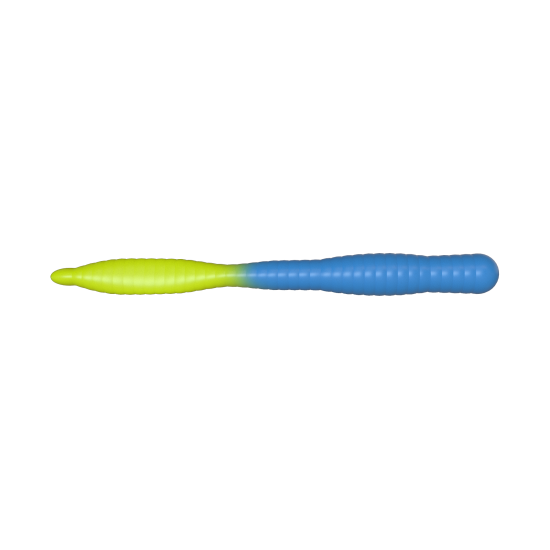 Приманка силиконовая Fresh Lures Flat Worm 3,1 204 UV желто-голубая купить,NaN