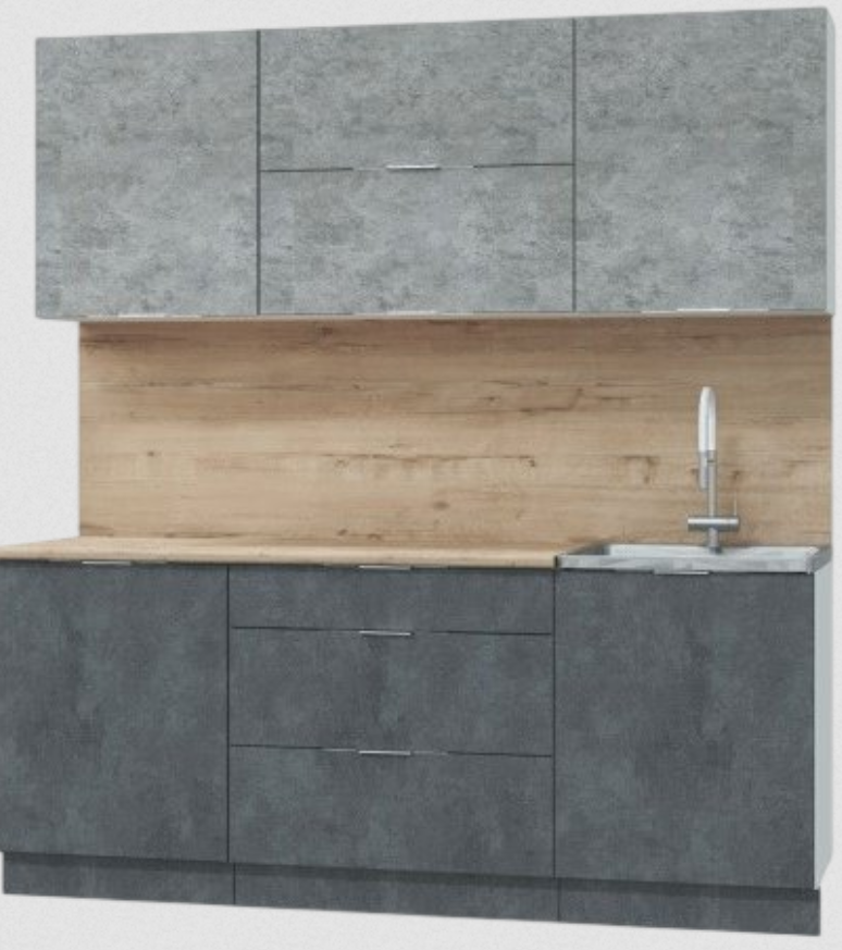 Гарнитур кухонный MLK 200x209х60см белый купить,NaN