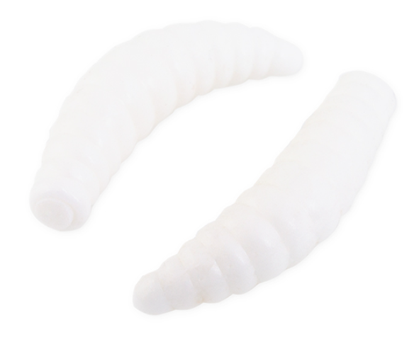 Приманка силиконовая Akara Trout Time Maggot Cheese 1,3 02T белая 12 шт