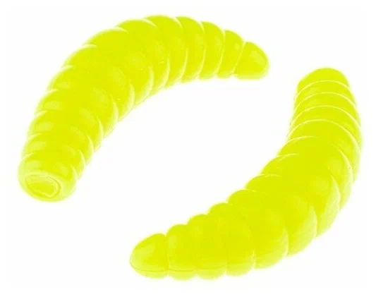 Приманка силиконовая Akara Trout Time Maggot Cheese 1,6 04Y желтая 10 шт