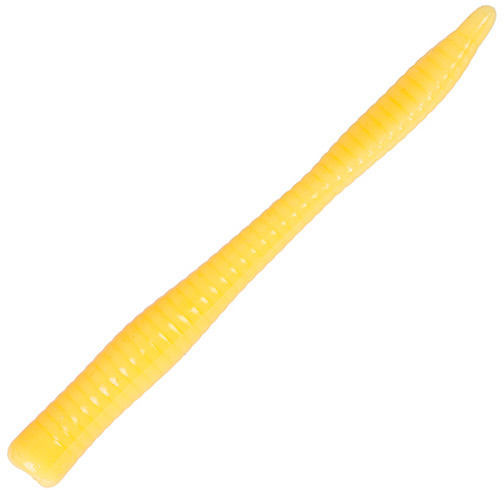 Приманка силиконовая Akara Trout Time Worm 3 Cheese 446 желтая 10 шт