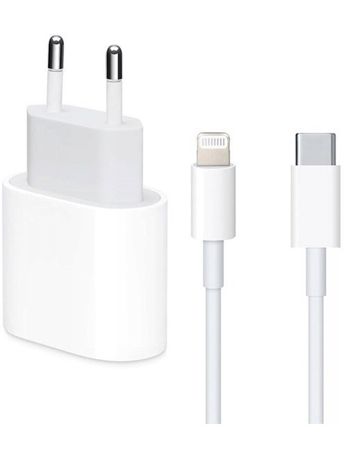 Зарядное устройство Apple 20W USB-C Power Adapter + Apple USB-C Lightning 1м белое купить,26900