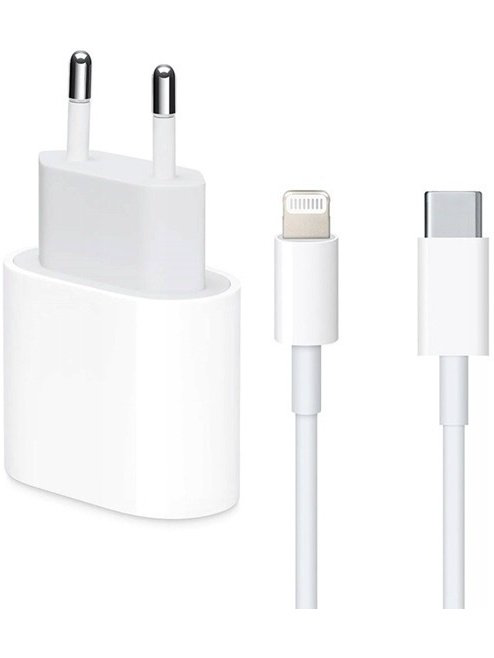 Зарядное устройство Apple 20W USB-C Power Adapter + Apple USB-C Lightning 1м белое купить,26900