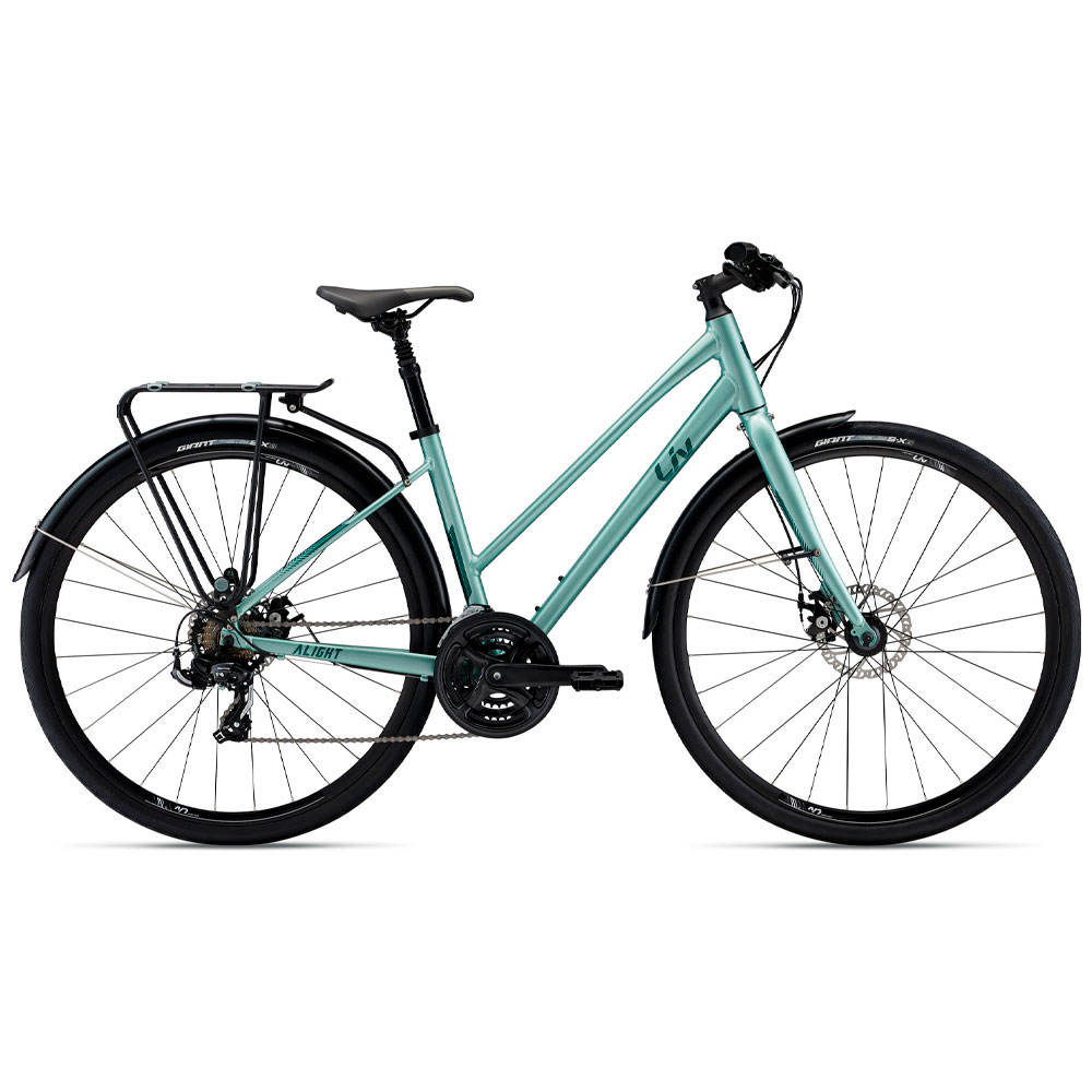 Велосипед Giant Alight 3 City Disc XS-13 29" 2022 silver green купить,NaN