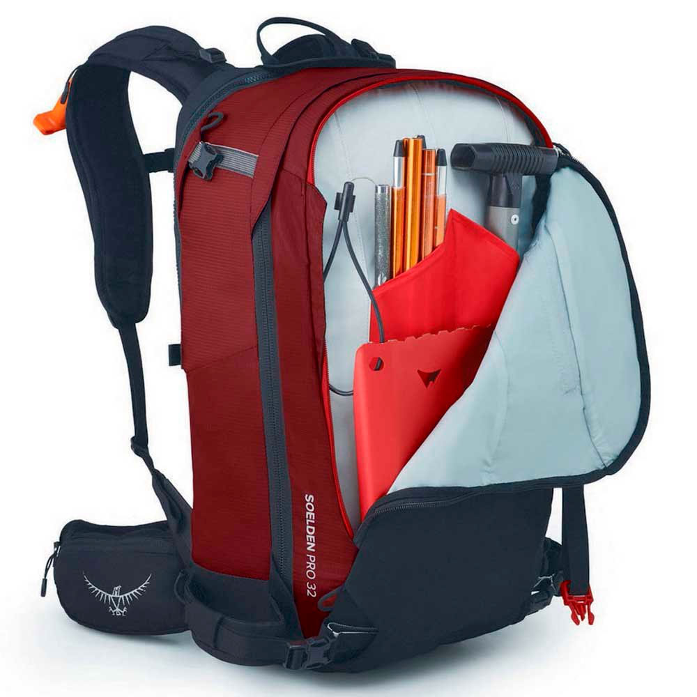 Рюкзак Osprey Soelden Pro E2 Airbag Pack 32 черно-красный купить,NaN