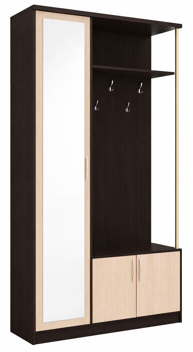 Комплект для прихожей Elegant Лара 1.2м 120x43x203.2см венге купить,NaN
