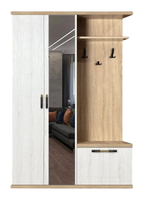 Комплект для прихожей Elegant Ванда 1.4м 120x48x200см белый купить,NaN