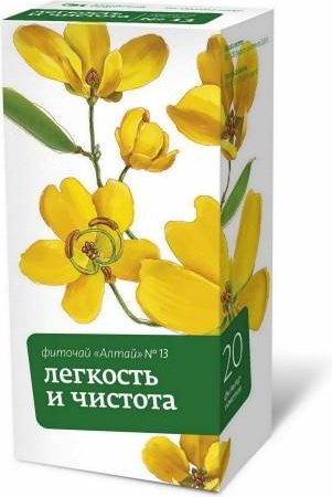 Алтайский кедр сбор трав Фиточай «Алтай» №13 «Легкость и чистота», 20 ф/п 40 купить,NaN