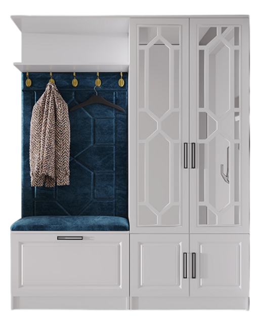 Прихожая Mebel Luxe Марсель 2Д зеленый белый купить,NaN
