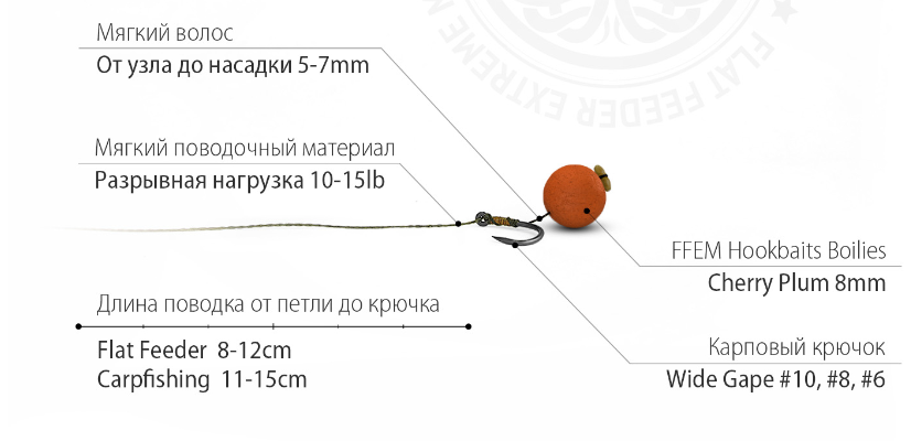 Бойлы вареные FFEM Hookbaits Boilies Cherry Plum 8 мм 100 гр купить,NaN
