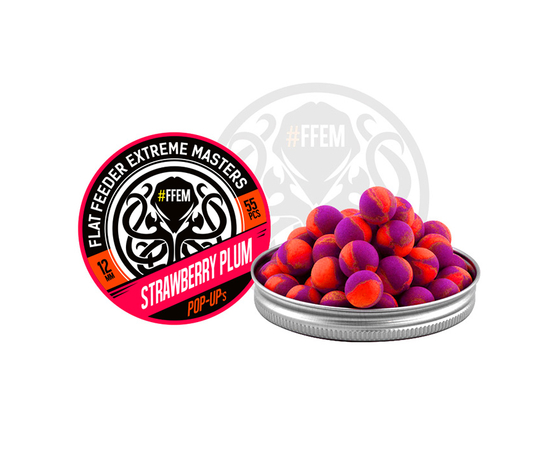 Бойлы плавающие FFEM Pop-Up Strawberry Plum orange violet 12 мм 55 шт купить,NaN