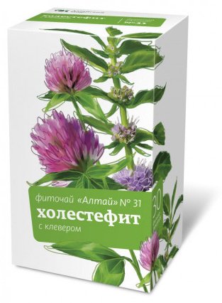 Алтайский кедр сбор трав Фиточай Алтай №31 Холестефит с клевером 60 купить,NaN