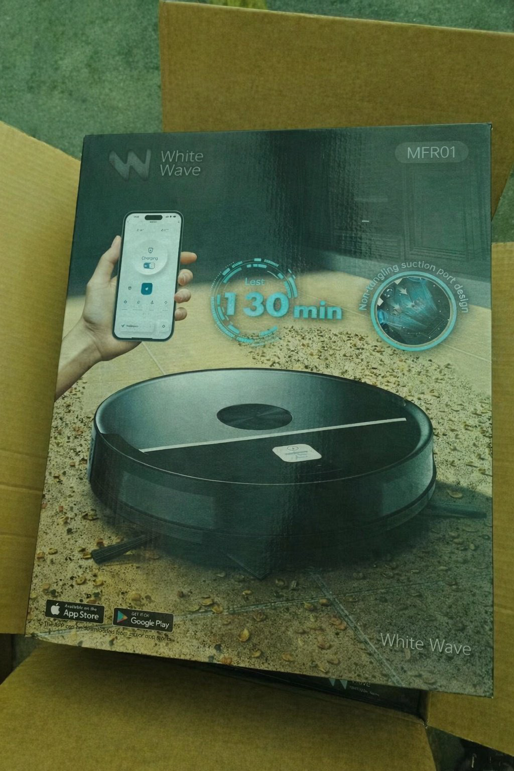 Робот-пылесос White Wave WW-MFR01 WW-MFR01 черный купить,NaN