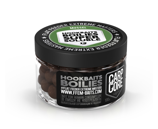 Бойлы растворимые FFEM Super Soluble HNV Boilies Mussel 13 мм 100 гр купить,NaN