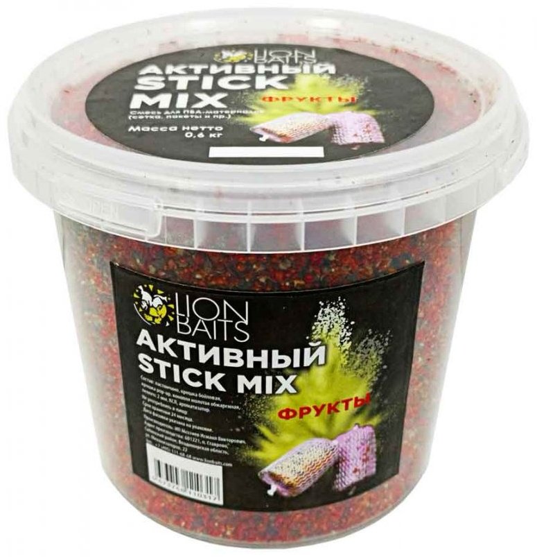 Прикормка Lion Baits LBSM-017 фрукты 0.6 кг купить,NaN