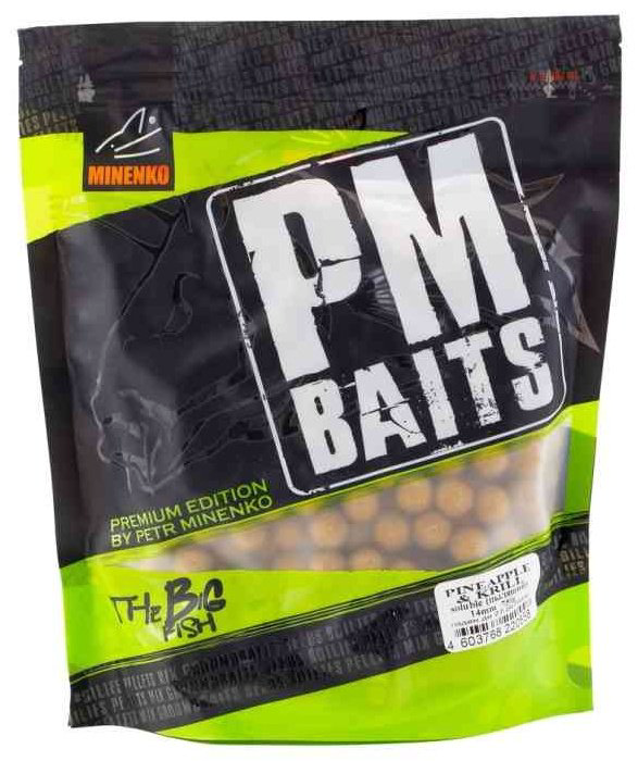 Прикормка MINENKO Бойлы пылящие ST Pineapple &amp; Krill 14мм (Zip-lock) 5901 ананас и креветка 0.7 кг купить,NaN