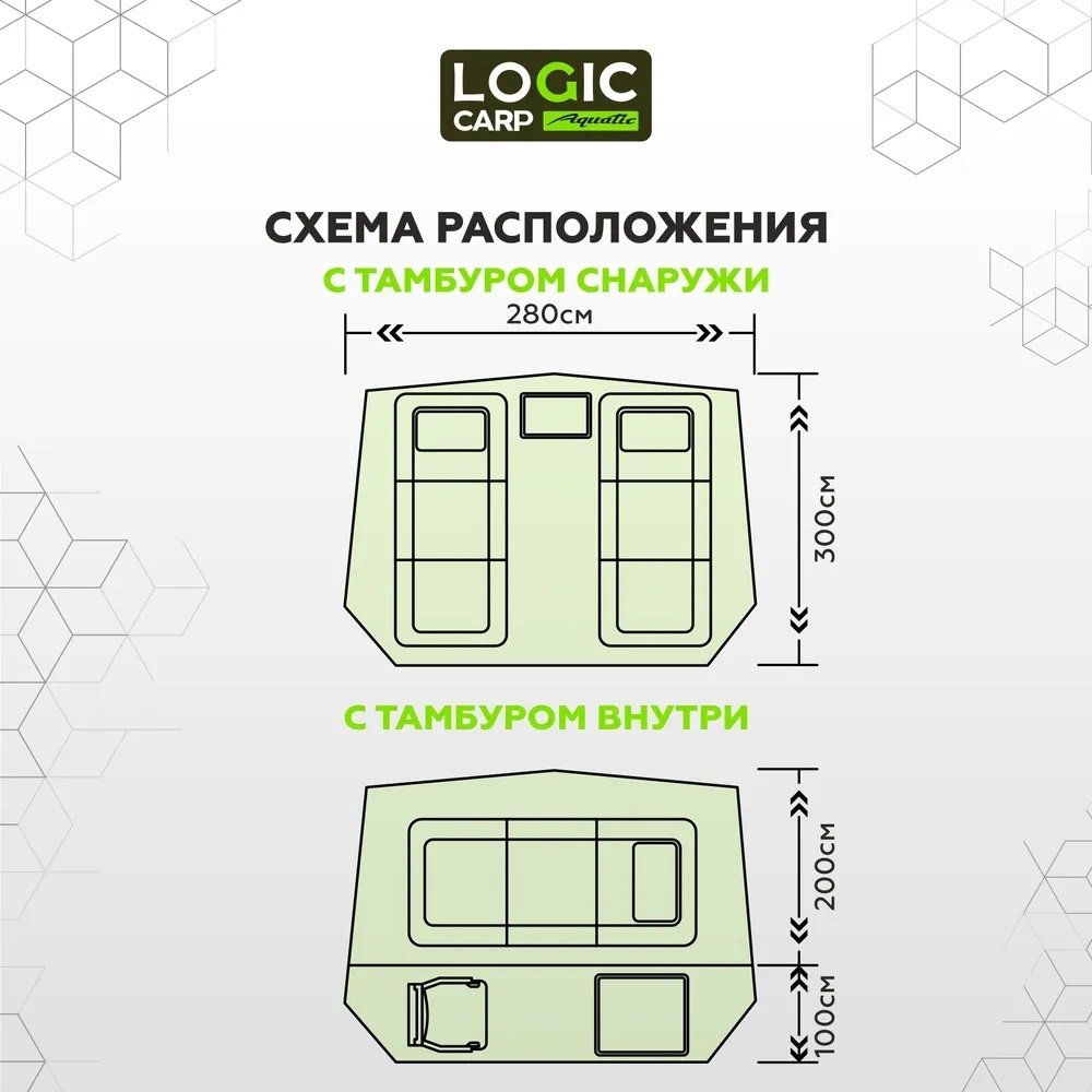 Палатка Logic Carp для рыбалки 2-местная хаки купить,NaN