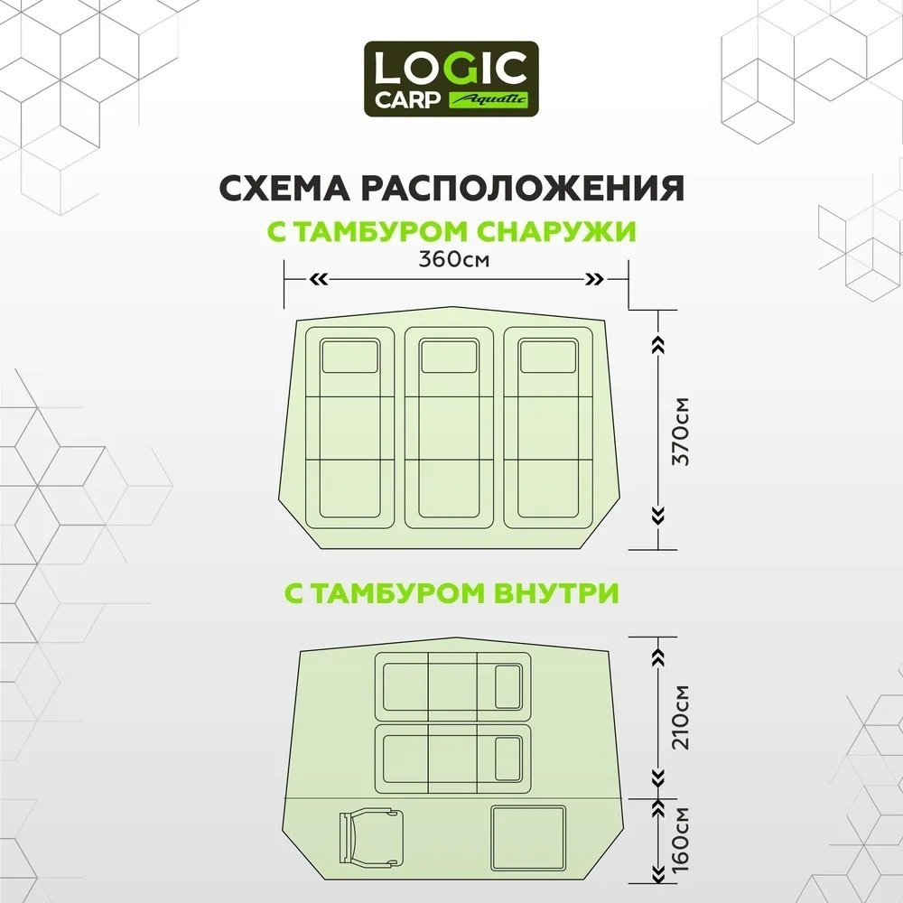 Палатка Logic Carp для рыбалки 3-местная хаки купить,325000