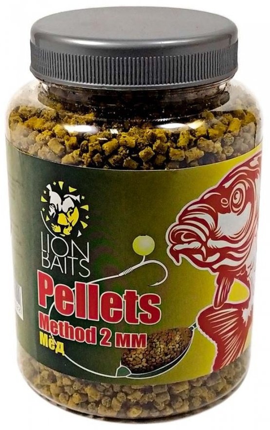 Прикормка Lion Baits Method Pellets LB-2 Мёд 0.300 кг купить,NaN