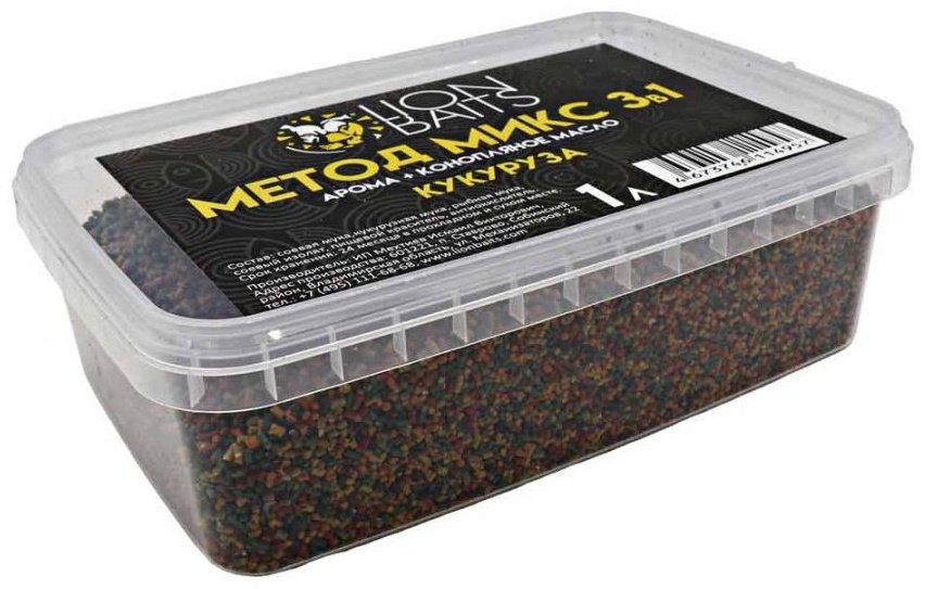 Прикормка Lion Baits LBМM-006 Кукуруза 0.65 кг купить,NaN