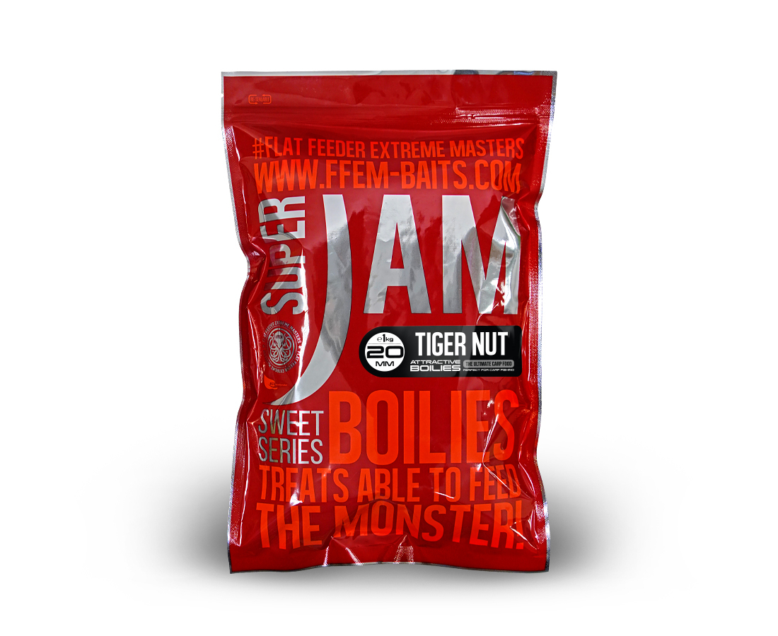 Бойлы вареные FFEM  Super Jam Boilies Tiger Nut 20 мм 1 кг  купить,NaN