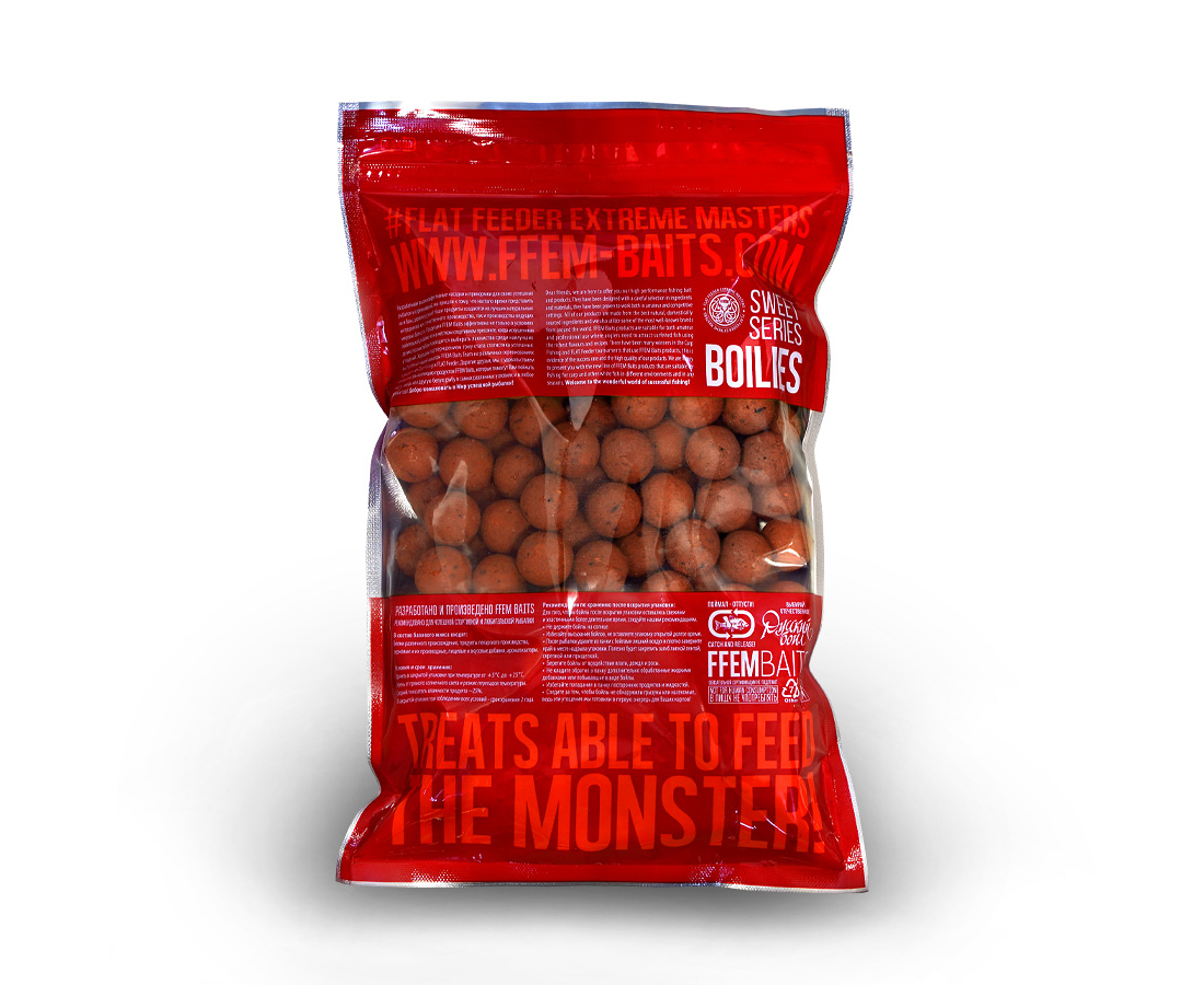 Бойлы вареные FFEM  Super Jam Boilies Tiger Nut 20 мм 1 кг  купить,NaN