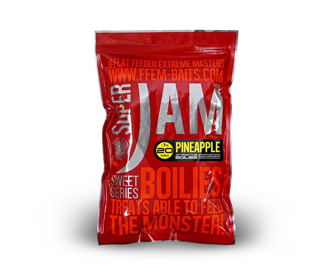 Бойлы вареные FFEM  Super Jam Boilies Pineapple 20 мм 1 кг  купить,NaN