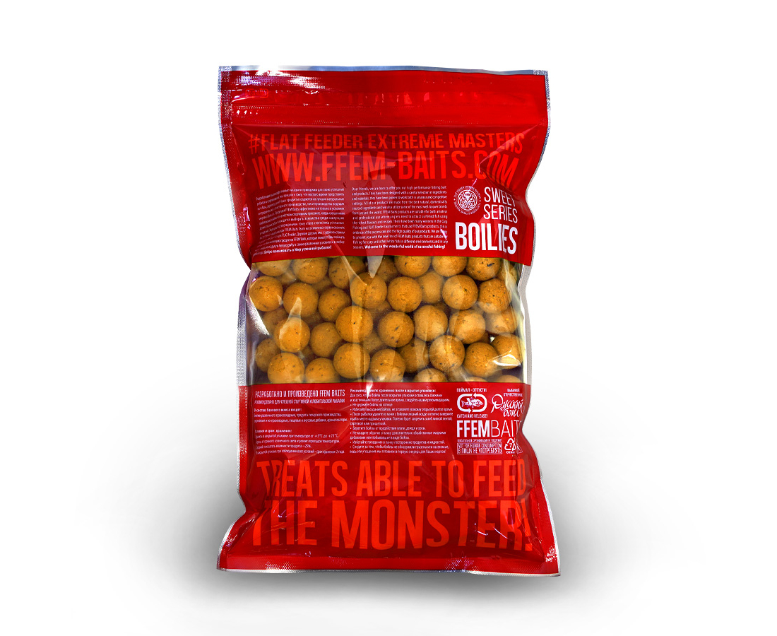 Бойлы вареные FFEM  Super Jam Boilies Pineapple 20 мм 1 кг  купить,NaN
