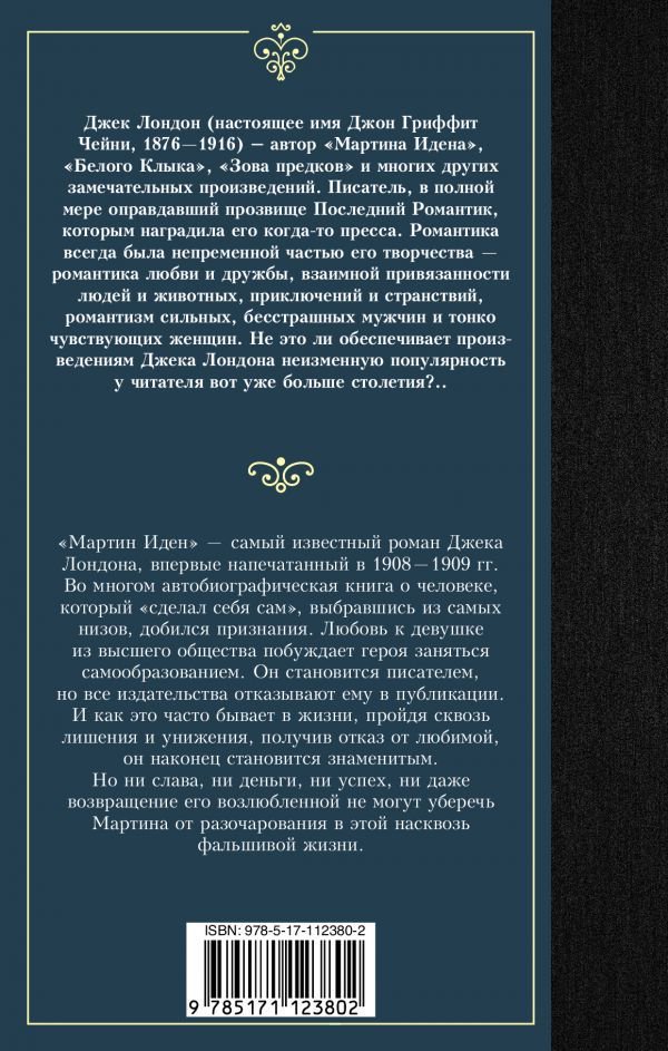 Художественная литература Лондон Дж. Мартин Иден Лучшая мировая классика купить,NaN