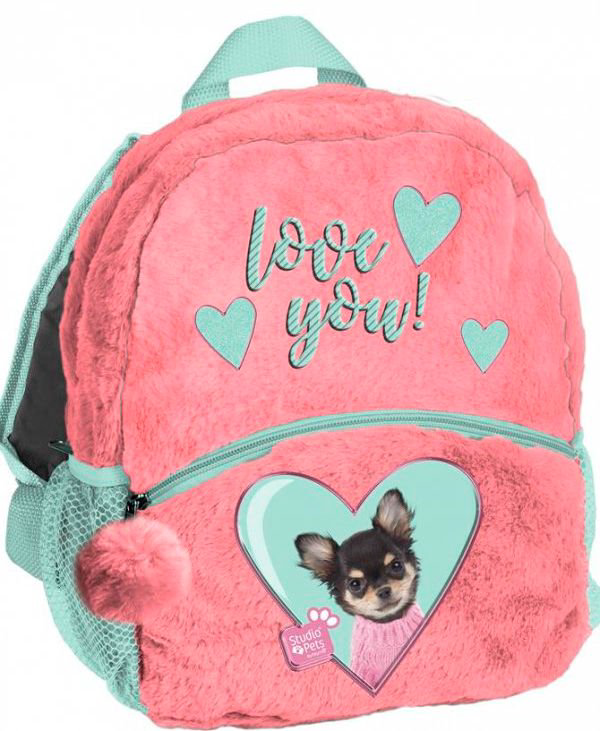 Рюкзак Paso Studio Pets 29х24х9см розовый купить,NaN